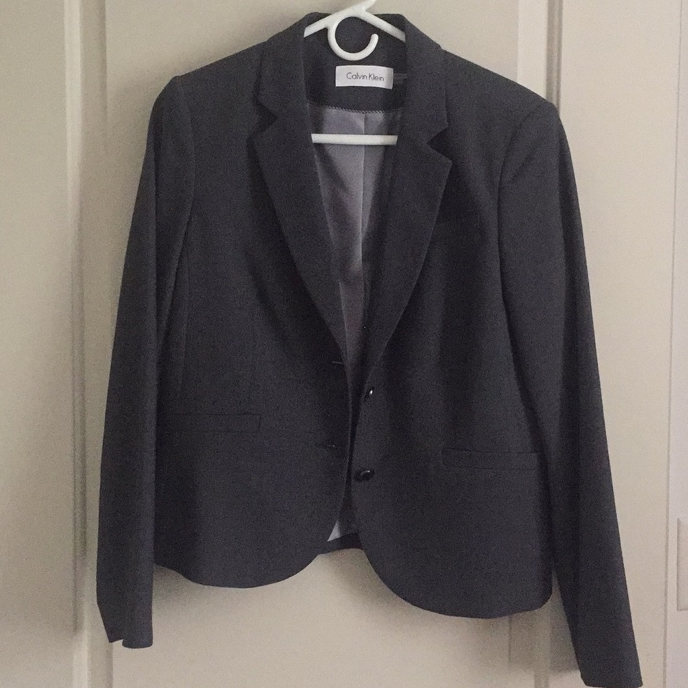 Calvin Klein grey suit blazer